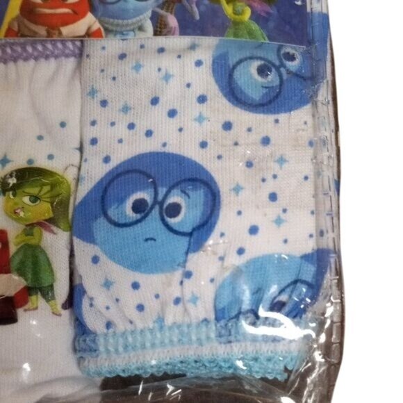 Disney Size 6 Inside Out Girls Panties 3-Pack 100% Combed Cotton Fun Designs NEW - Picture 4 of 4